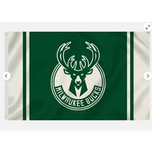 Milwaukee Bucks Flag Banner New 3x5 Ft Mancave Garage Gameday‎ Dorm Office